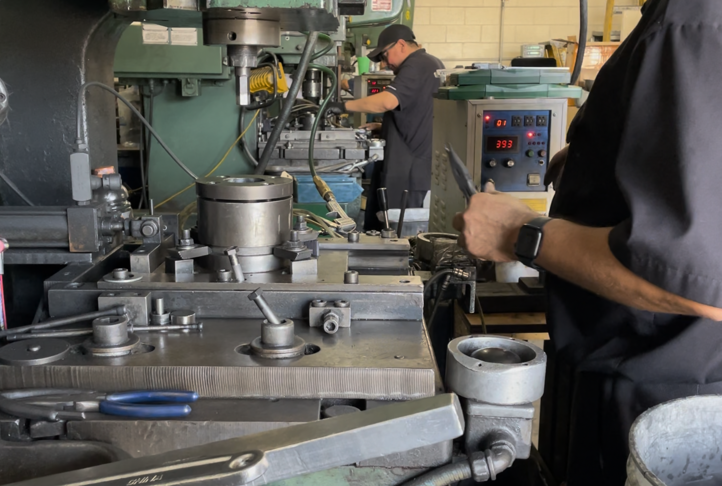 JG Forging production floor — machining and hot heading equipment